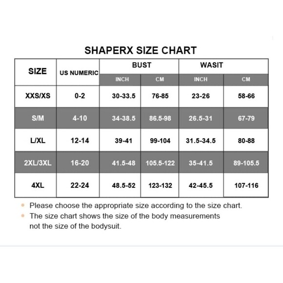 SHAPERX Bodysuit Tummy Control Shapewear Bodysuit S/M Beige STYLE 5213 NEW! - Picture 12 of 12